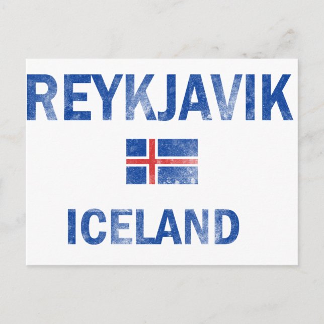 Carte Postale Reykjavik Islande Designs (Devant)