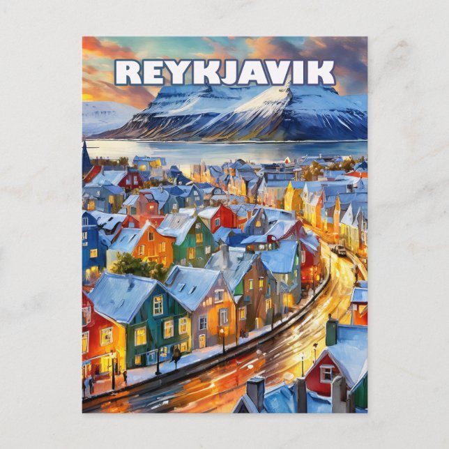 Carte Postale Reykjavík, où la culture et l'art fleurissent (Devant)