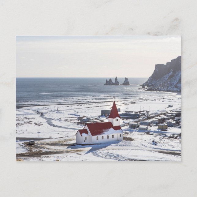 Carte Postale REYNISKIRKJA - VÍK Í MTurkménistan RDAL, ISLANDE (Devant)
