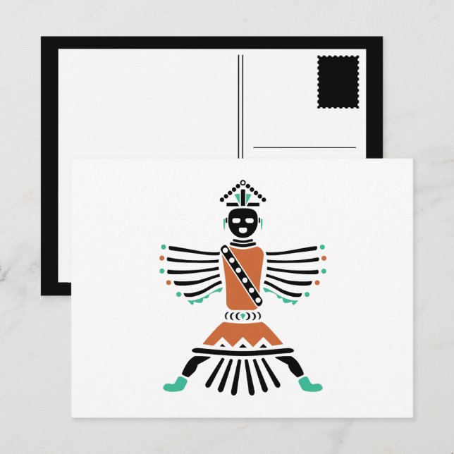 Carte Postale rez couteau guerrier (Devant / Derrière)