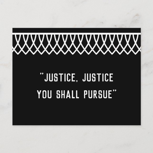 Carte Postale RGB Lace Collared Justice, Justice U Poursuit (Devant)