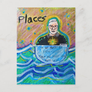Carte Postale RGB Ruth Bader Ginsburg Si nous devons être Ruth l