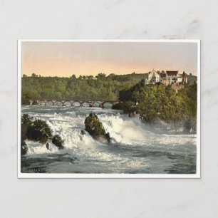 Carte Postale Rheinfall mit Schloss Laufen, Schiffchen. classiqu
