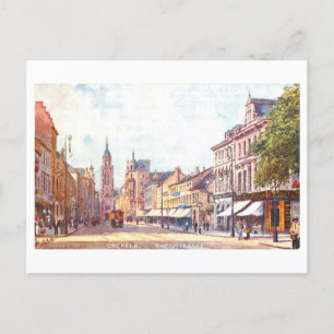 Carte Postale Rheinstrasse vintage à Crefeld, Allemagne