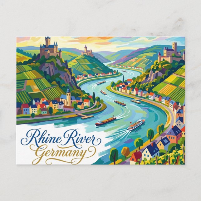 Carte Postale Rhin Allemagne (Devant)