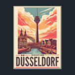 Carte Postale Rhin Tower Dusseldorf Rheinturm cadeau allemand<br><div class="desc">"Tour de TV de Düsseldorf" "Rheinturm souvenir" "Décor skyline de Düsseldorf" "Tour de TV réplique" "Art de Düsseldorf" "Histoires de l'Allemagne" "Modèle miniature de Rheinturm" "poster de la ville de Düsseldorf" "sculpture de la tour de télévision" "architecture allemande souvenir"</div>