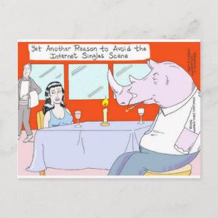 Carte Postale Rhino Blind Date Drôle Tee - shirt Mugs & Cadeaux