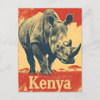 Rhino du Kenya vintage
