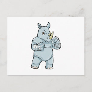 Carte Postale Rhino en boîte à Boxer