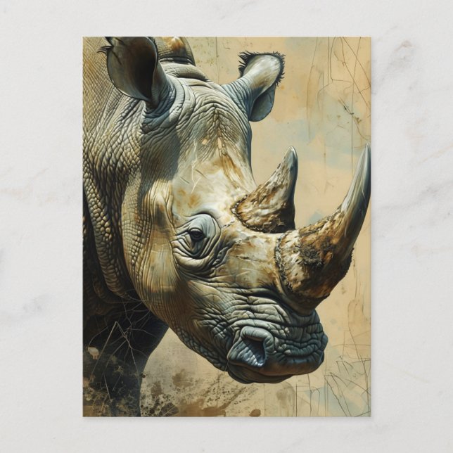 Carte Postale Rhino Vintage (Devant)