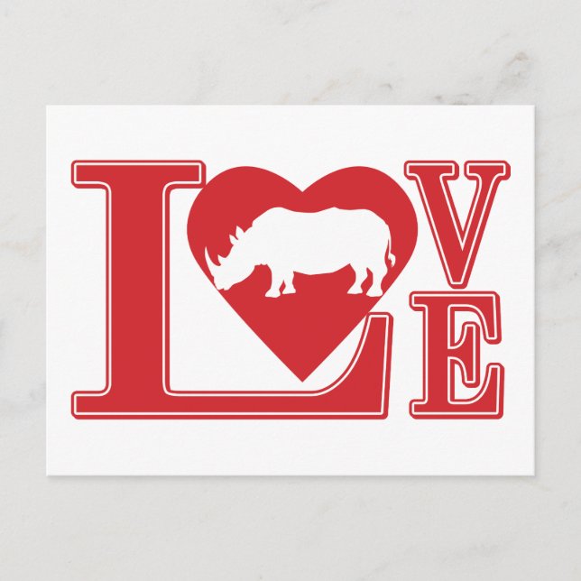 Carte Postale Rhinoceros Love (Devant)