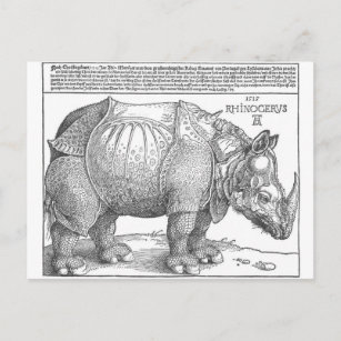 Carte Postale Rhinoceros par Albrecht Durer