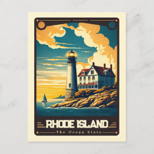 Carte Postale Rhode Island   Esprit patriotique Vintage
