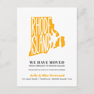 Carte Postale RHODE ISLAND Nous avons déménagé Nouvelle adresse
