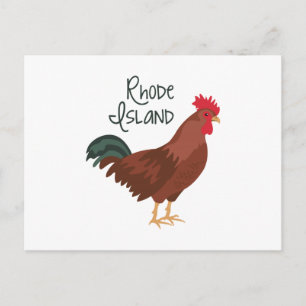 Carte Postale Rhode Island Red Chicken State Bird