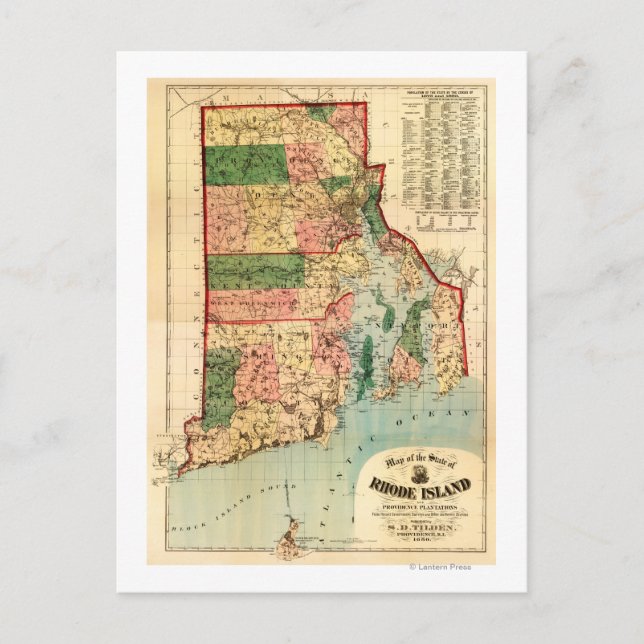 Carte Postale Rhode IslandCarte panoramiqueRhode Island (Devant)