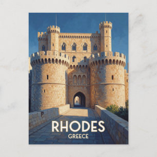 Carte Postale Rhodes Grèce Palais du Grand Maître Voyage 