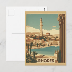 Carte Postale Rhodes Grèce - Voyage île de Rhodes Grèce