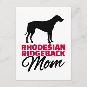 Carte Postale Rhodesian Ridgeback Maman