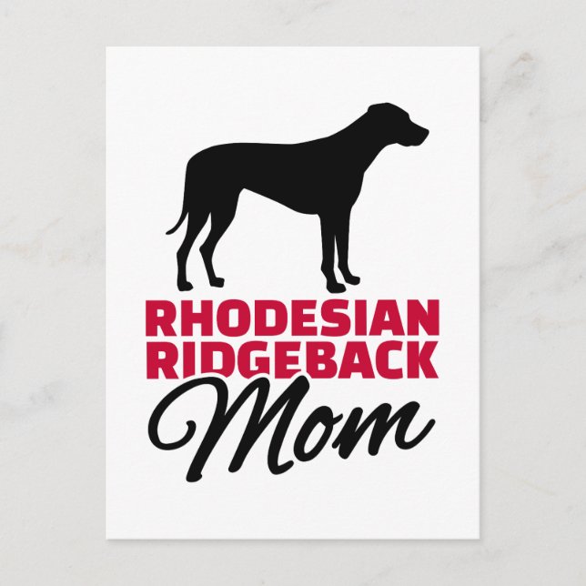 Carte Postale Rhodesian Ridgeback Maman (Devant)