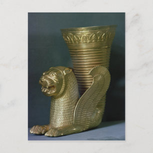Carte Postale Rhyton en forme de monstre-lion assis