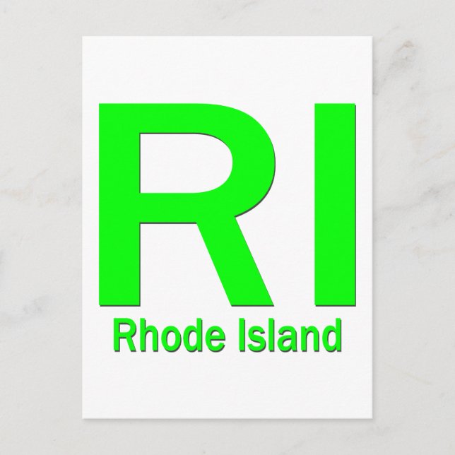 Carte Postale RI Rhode Island vert clair (Devant)