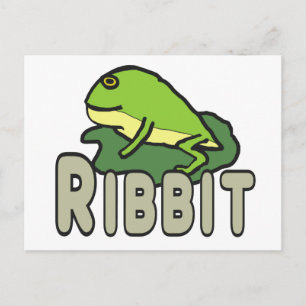 Carte Postale Ribbit de grenouille amusant