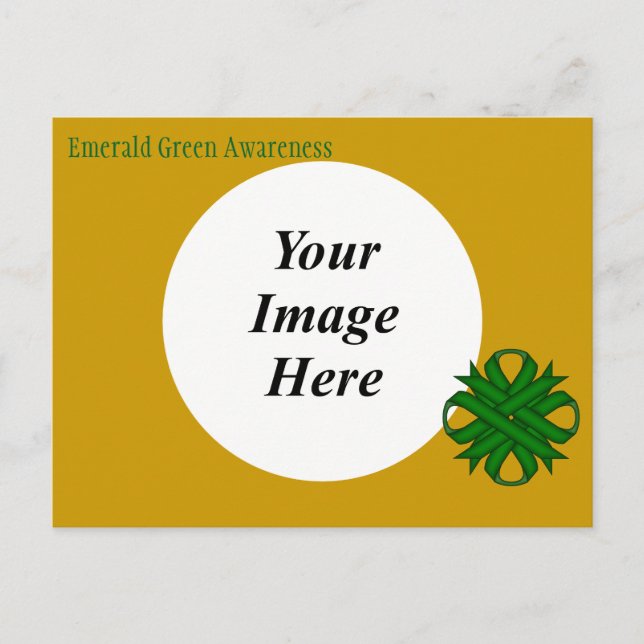 Carte Postale Ribbon Modèle Emerald Green Clover par K Yoncich (Devant)