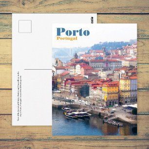 Carte Postale Ribeira et le fleuve Douro. Porto, Portugal.