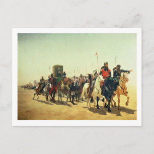 Carte Postale Richard Coeur de Lion en route pour Jérusalem