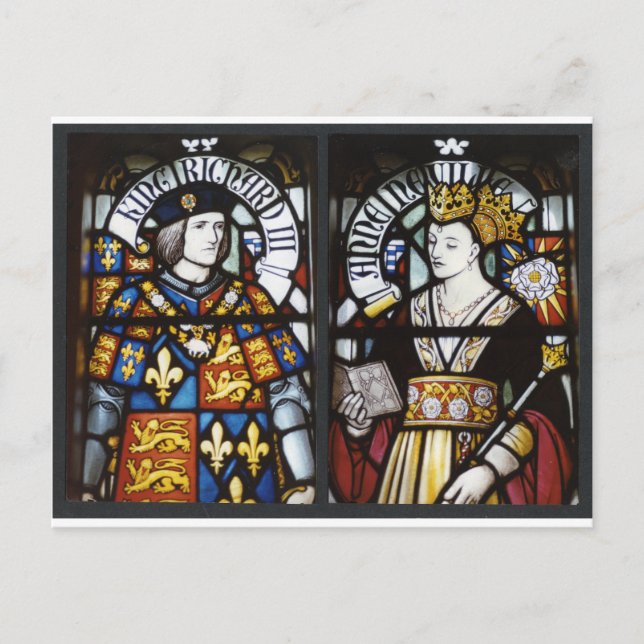 CARTE POSTALE RICHARD III ET REINE ANNE D'ANGLETERRE (Devant)