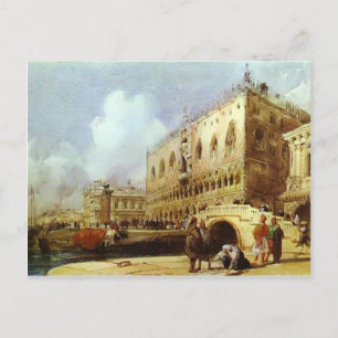 Carte Postale Richard Parkes Bonington-Le Palais des Doges, Veni