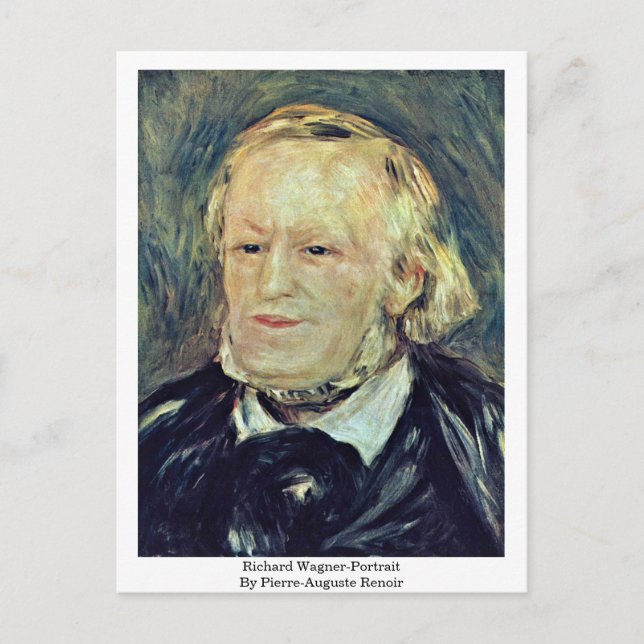 Carte Postale Richard Wagner-Portrait Par Pierre-Auguste Renoir (Devant)