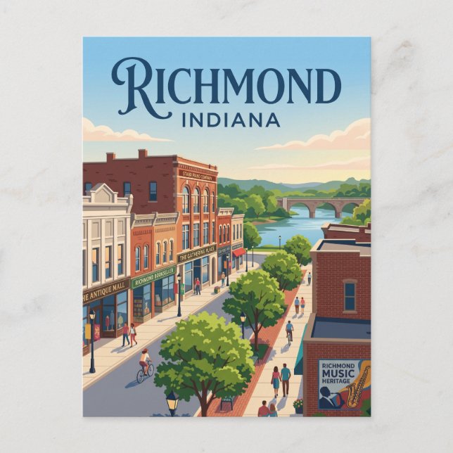 Carte Postale Richmond, Indiana (Devant)