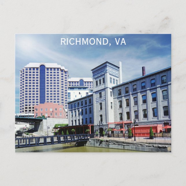 Carte Postale Richmond Virginia Canal Walk Photo de voyage (Devant)
