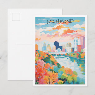 Carte Postale Richmond Virginie Art Voyage