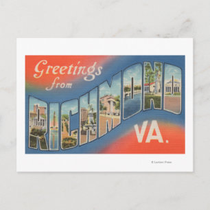 Carte Postale Richmond, Virginie - Grandes lettres Scènes 4