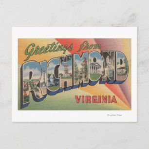 Carte Postale Richmond, Virginie - Scènes de grandes lettres