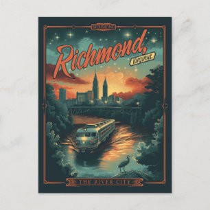 Carte Postale Richmond, Virginie Vintage