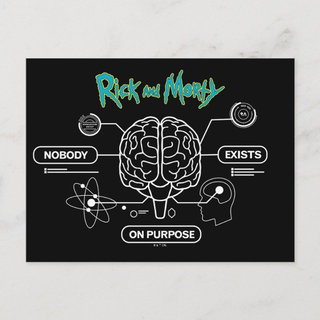 Carte Postale RICK ET MORTY™ | Télécharger le cerveau de sauvega (Devant)