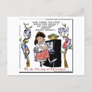 Carte Postale Rick London Ernestine Oiseaux Chantant Noël