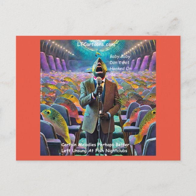 Carte Postale Rick London Fish Nightclub Singer Comic (Devant)