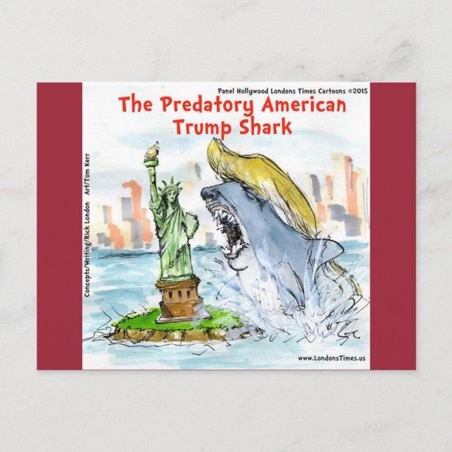 Carte Postale Rick London Funny Trump Shark (Devant)
