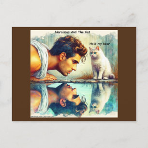 Carte Postale Rick London Narcisse & Le Chat Drôle