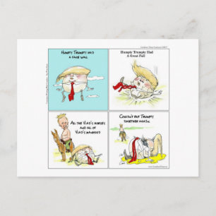 Carte Postale Rick London "Trumpty Dumpty" Drôle cadeau Trump