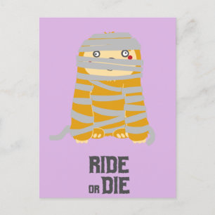 Carte Postale Ride ou mourir maman Sloth Halloween