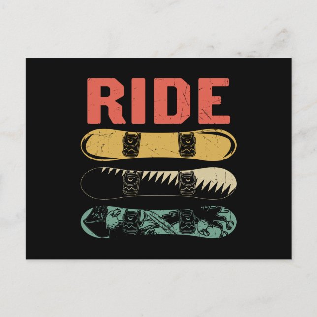 Carte Postale Ride snowboard (Devant)