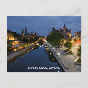 Carte Postale Rideau Canal and Sussex Drive at night.