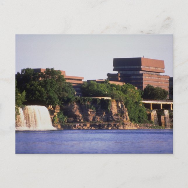 Carte Postale Rideau Falls et l'édifice Pearson, Ottawa (Ontario (Devant)