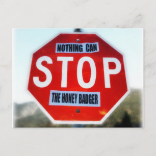 Carte Postale Rien ne peut arrêter le blaireau de miel